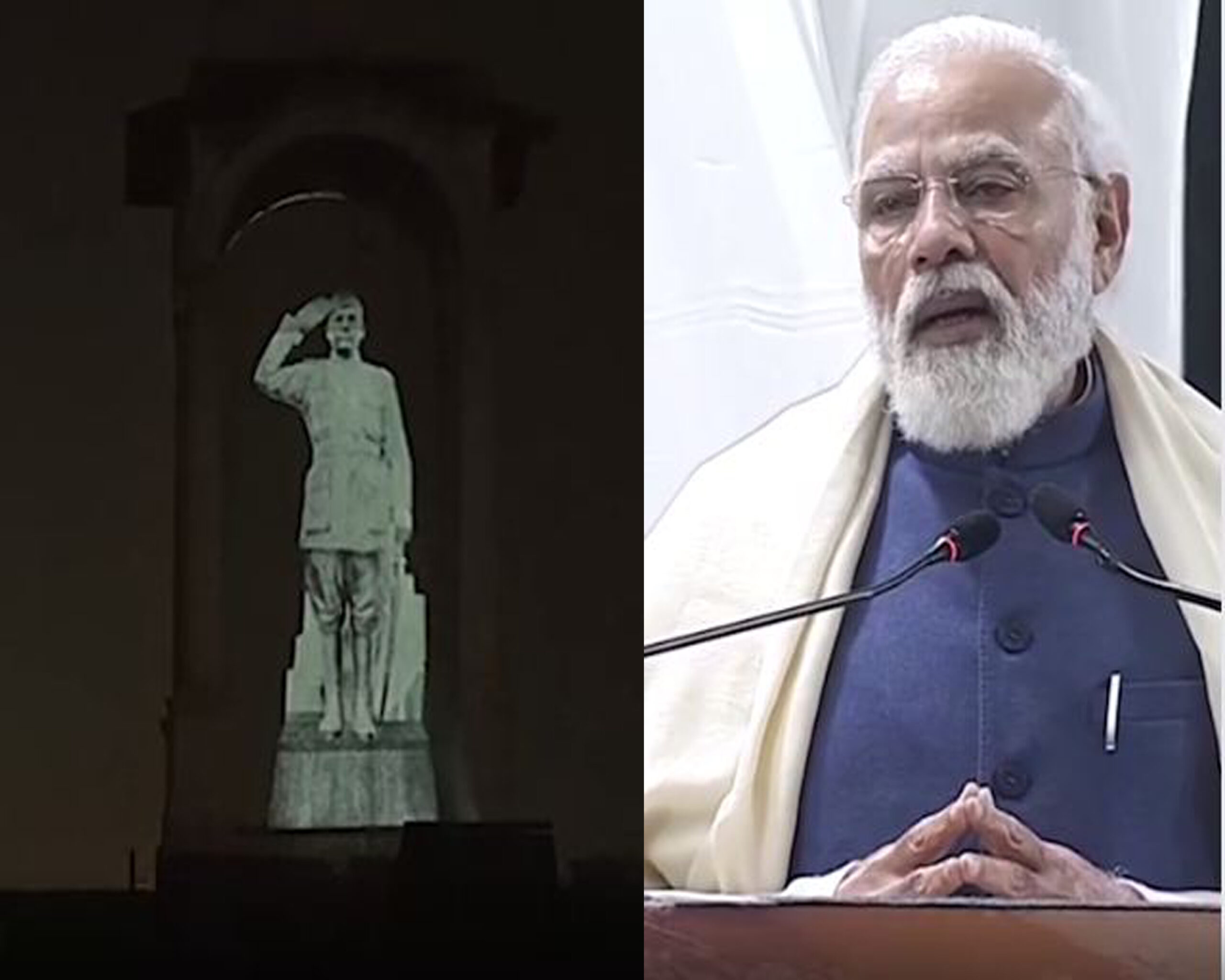 पीएम मोदी ने इंडिया गेट पर नेताजी की मूर्ति की स्थापित