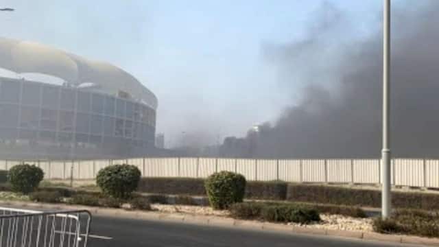 दुबई स्टेडियम के बाहर लगी आग, कुछ ही देर में शुरू होना है भारत बनाम अफगानिस्तान मैच