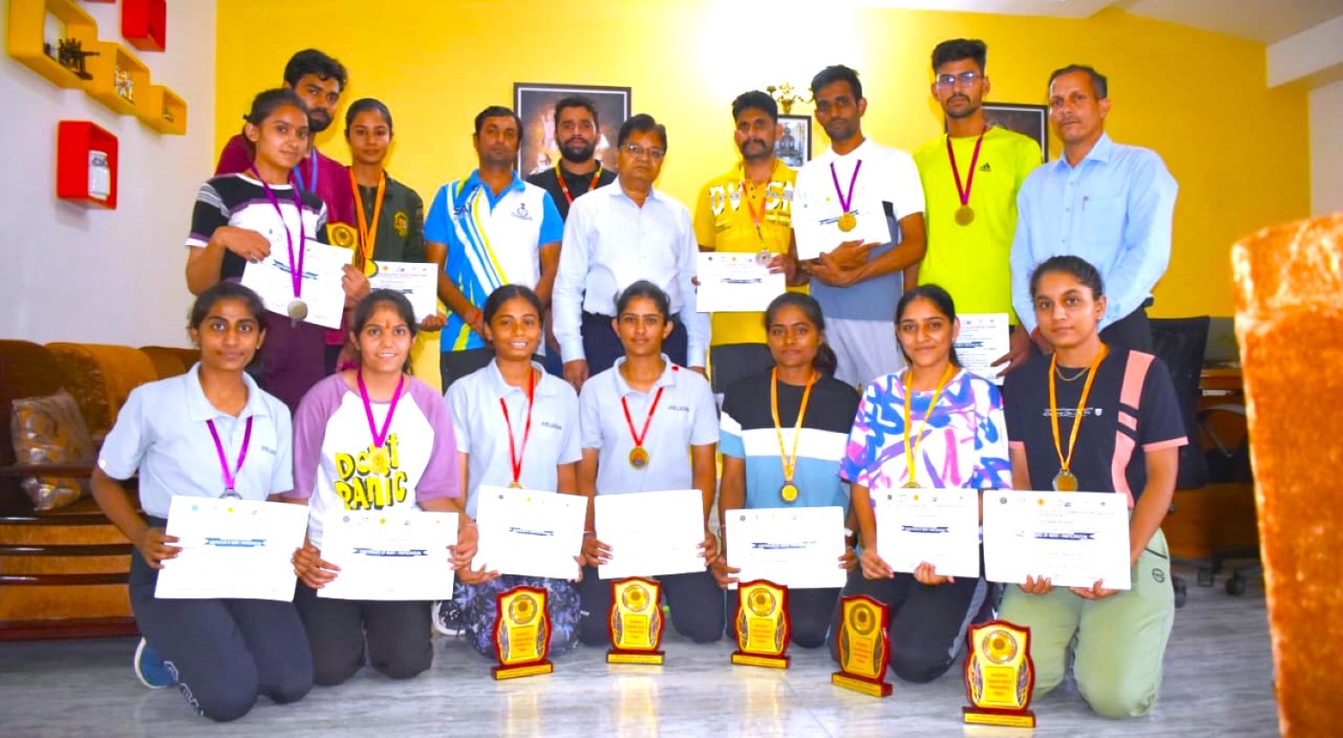 जैन विश्व भारती विश्वविद्यालय लाडनूं के विद्यार्थियों ने जीते 13 गोल्ड सहित कुल 23 मेडल